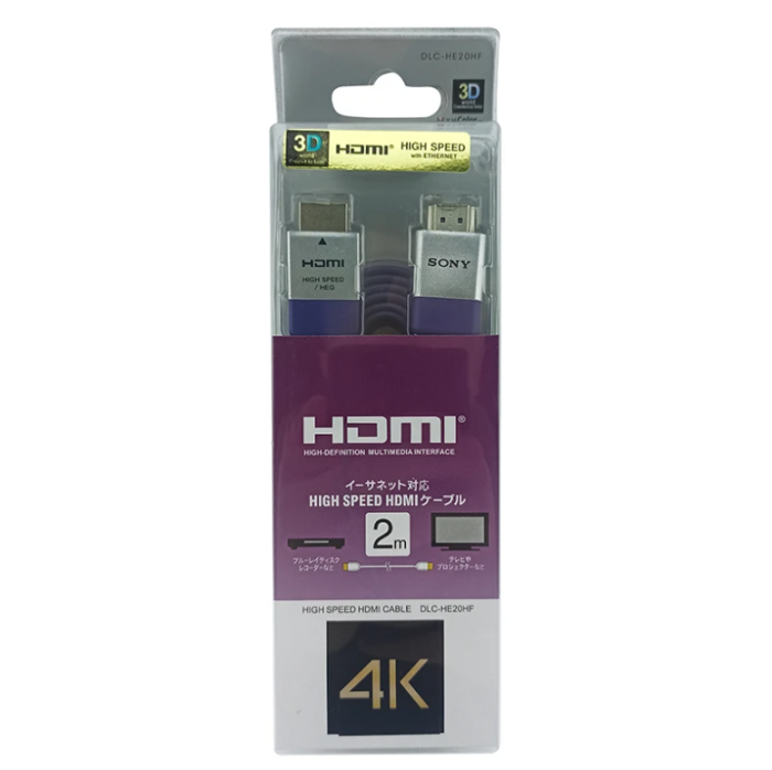 Кабель HDMI-HDMI Premium чіп Sony чорний 2м 4K