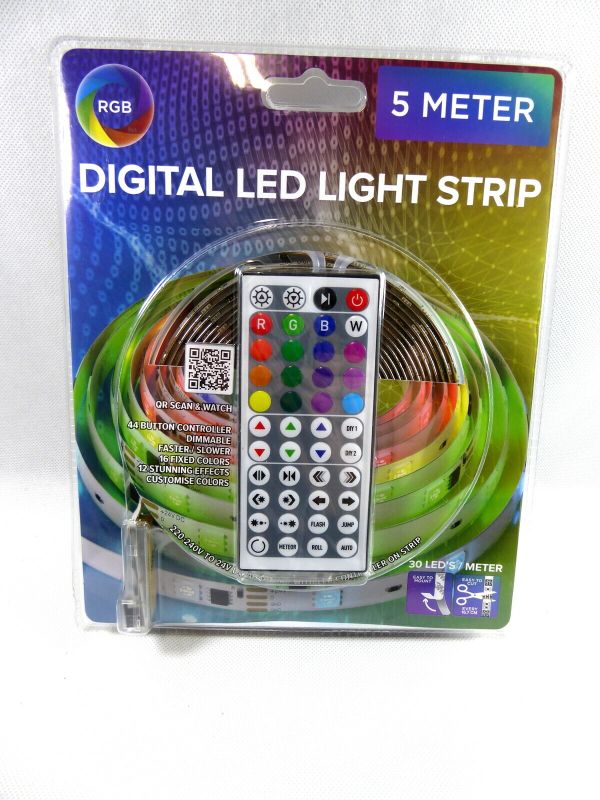 Світлодіодна LED стрічка з пультом Digital RGB 24V (5m)